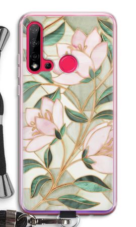 Orange stained glass flower