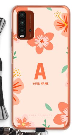 Tropical Pink Flowers Monogram