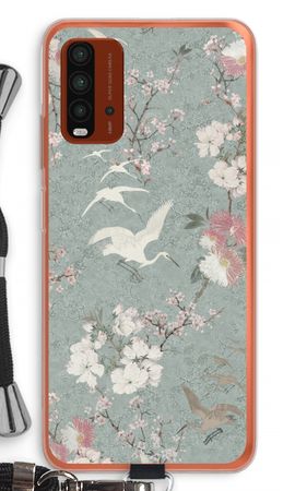 Japanese crane birds blossom