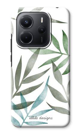 Tropical watercolor leaves