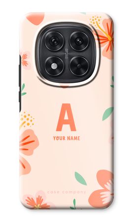 Tropical Pink Flowers Monogram