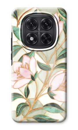 Orange stained glass flower