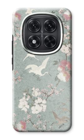 Japanese crane birds blossom