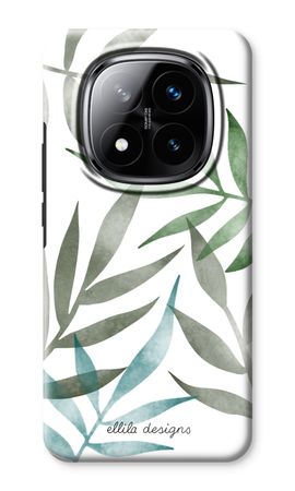 Tropical watercolor leaves