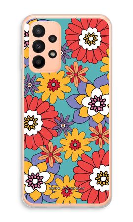 Retro bloemen - Blauw