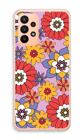Retro bloemen - Paars