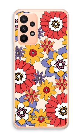 Retro bloemen - Geel