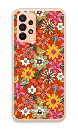 Retro bloemen - Rood