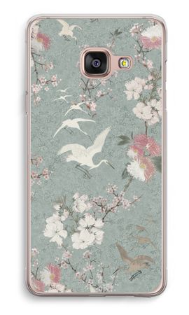 Japanese crane birds blossom