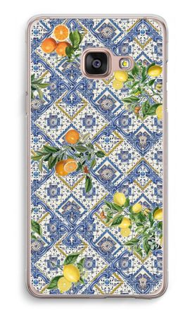 Blue tiles, lemons and oranges - small