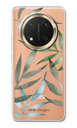 Tropical watercolor leaves