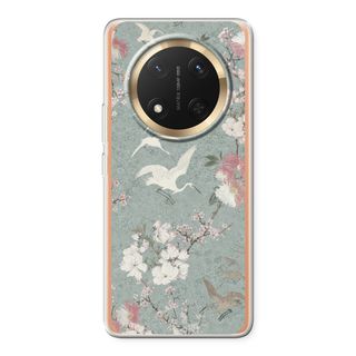 Japanese crane birds blossom