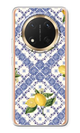 Blue tiles and lemons