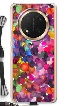 Overlappende waterverfstippen