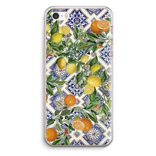 Blue tiles, lemons and oranges