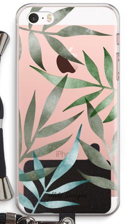 Tropical watercolor leaves