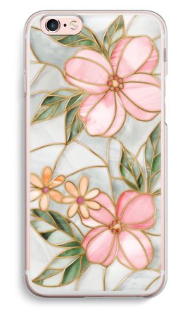 Orange stained glass flower