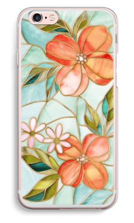 Orange stained glass flower