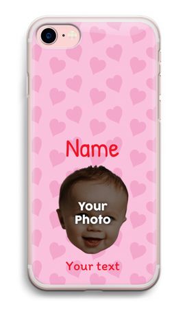 Personalisiertes Gesicht - Herzen N°2