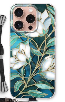 Blue stained glass flowers