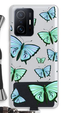 Papillons bleus et verts