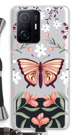 Papillon dans un monde floral