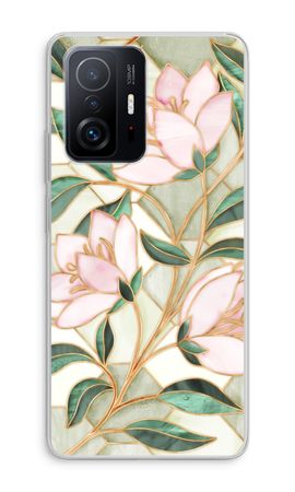 Orange stained glass flower