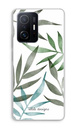 Tropical watercolor leaves