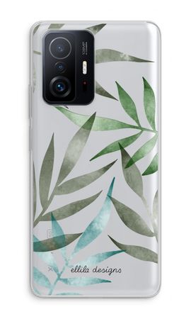 Tropical watercolor leaves