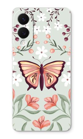 Schmetterling in einer blumigen Welt