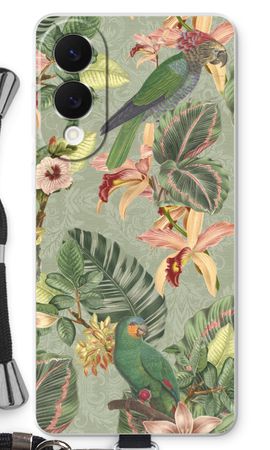 Tropical jungle parrot