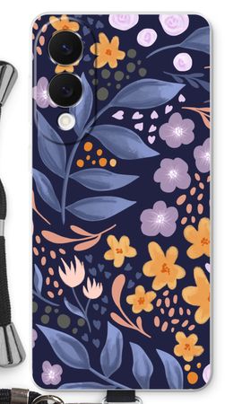 Flowers with blue leaves