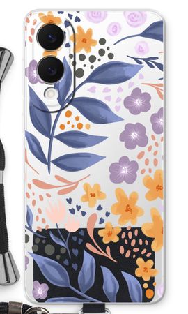 Flowers with blue leaves