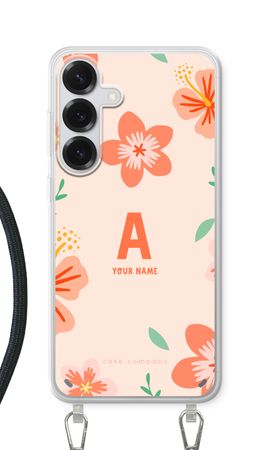 Tropical Pink Flowers Monogram