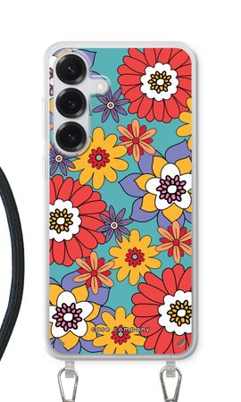Retro Blumen - Blau