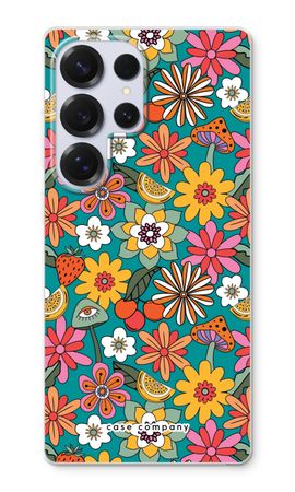 Retro Blumen N°2 - Blau