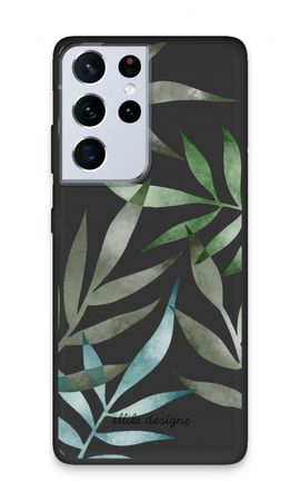 Tropical watercolor leaves