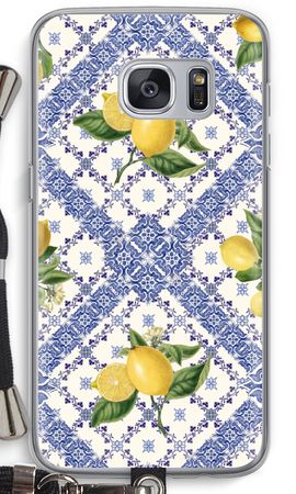 Blue tiles and lemons