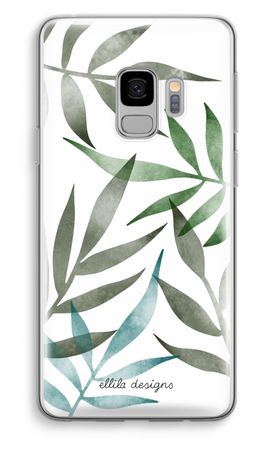 Tropical watercolor leaves