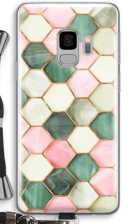 Hexagoner i färgat glas