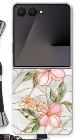 Orange stained glass flower