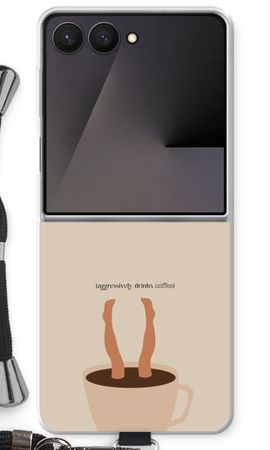 Aggressively drinks coffee