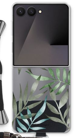 Tropical watercolor leaves