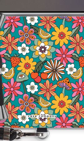 Retro Blumen N°2 - Blau