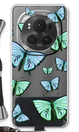 Blauwe en groene vlinders