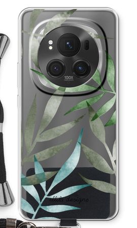 Tropical watercolor leaves