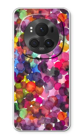 Overlappende waterverfstippen