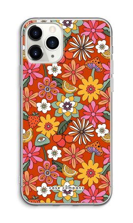 Retro bloemen - Rood