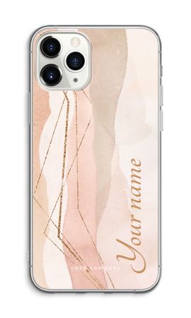 Gold Lines Namecase - Blush