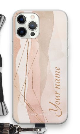 Gold Lines Namecase - Blush